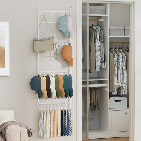 HapiRm wall-mount hat rack with 24 hooks for organized storage