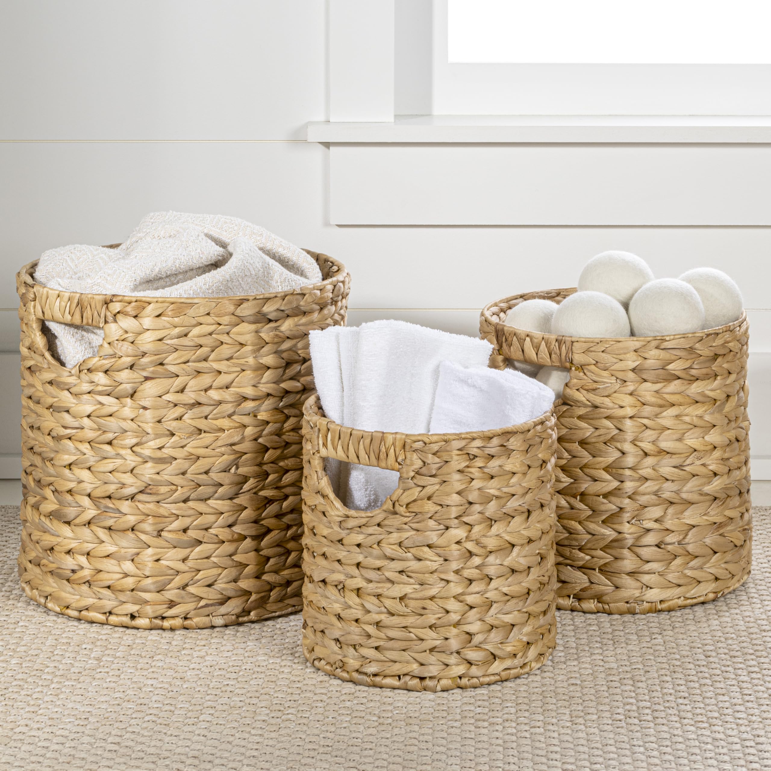 Happimess Avery bohemian basket complements living room organization