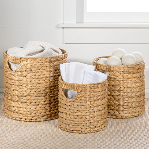 Happimess Avery bohemian basket complements living room organization