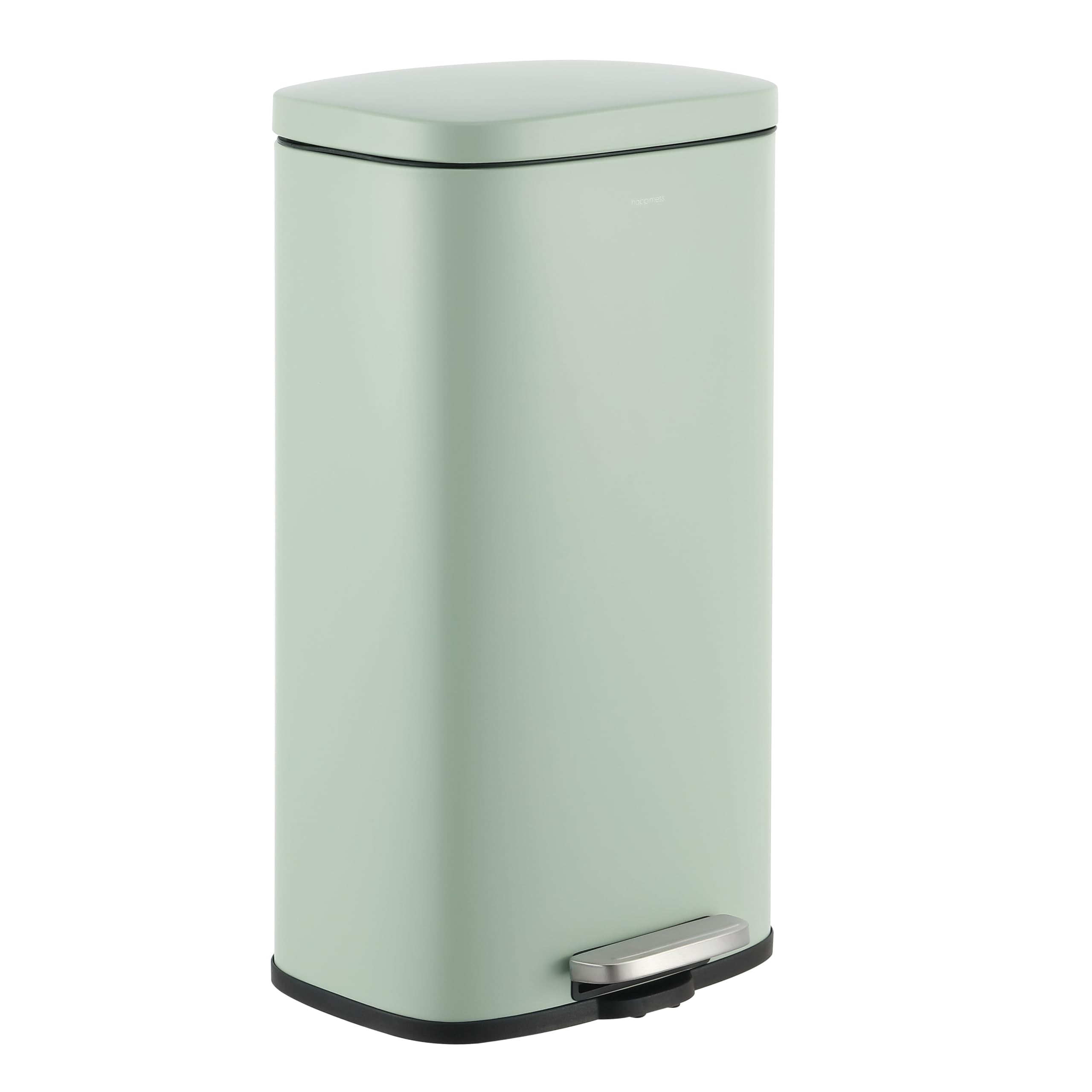 happimess Curtis 8-Gallon trash can in pistachio with compact footprint for small kitchens