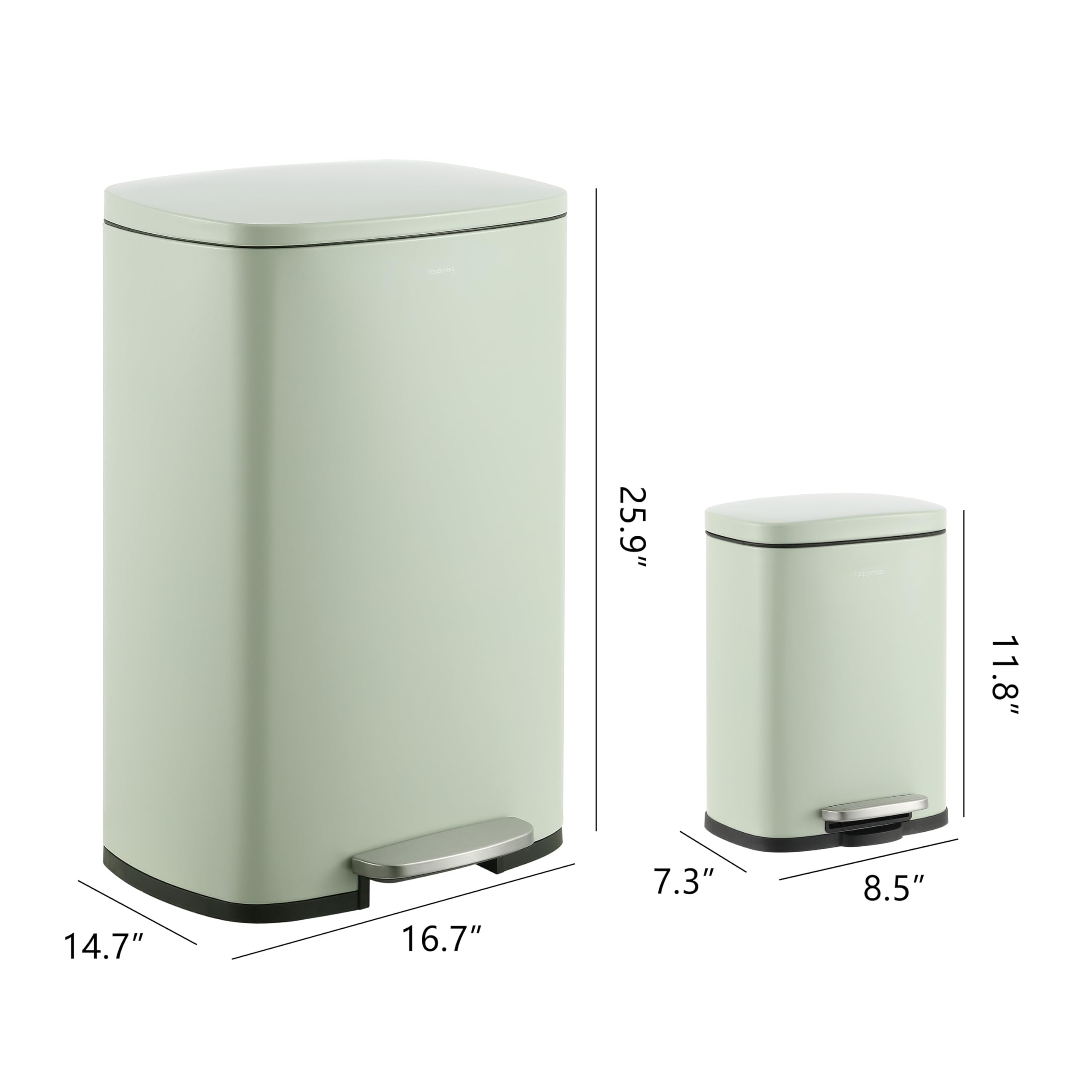 Happimess HPM1006E fingerprint-resistant brushed steel finish