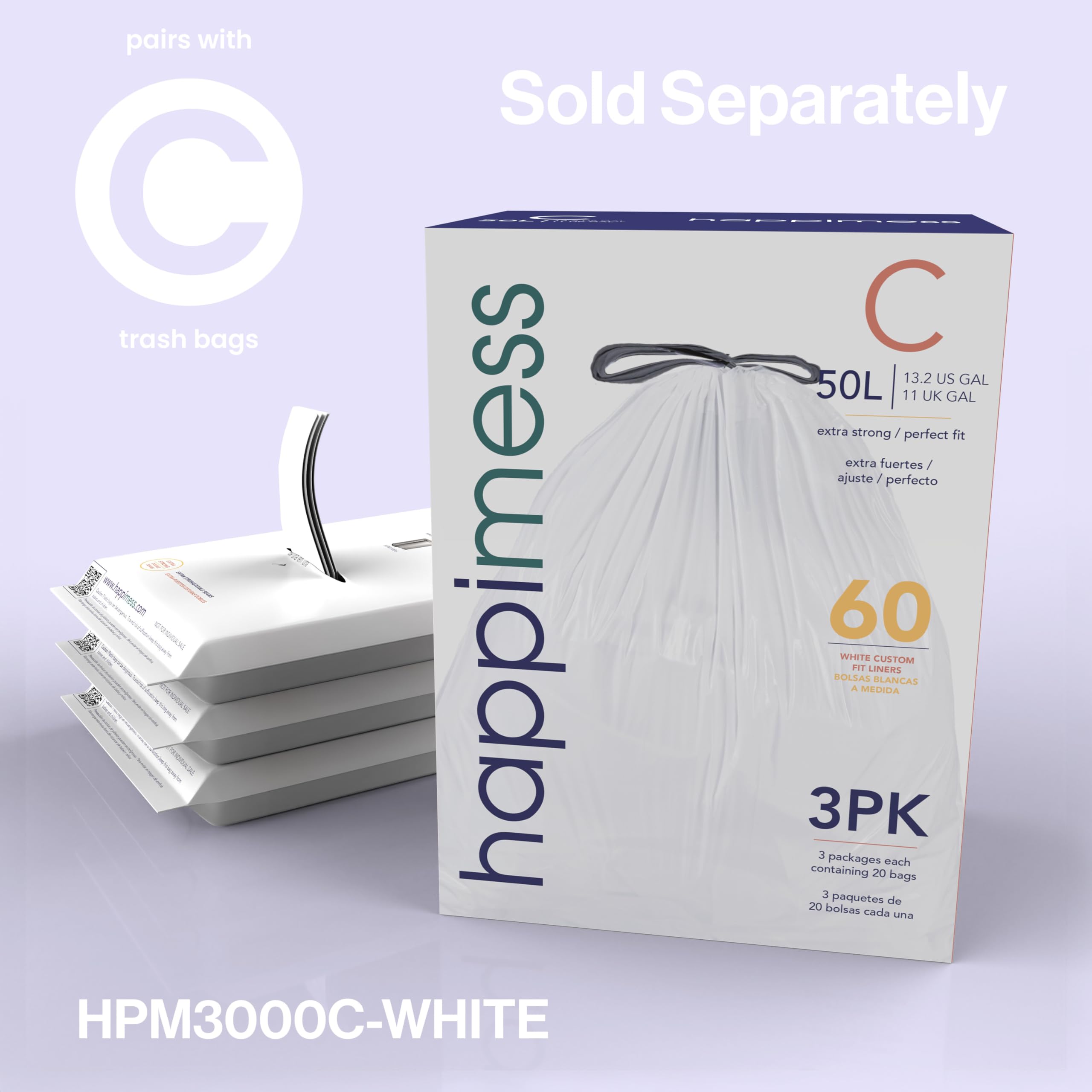 Happimess HPM1006E removable inner liner for easy bag changes