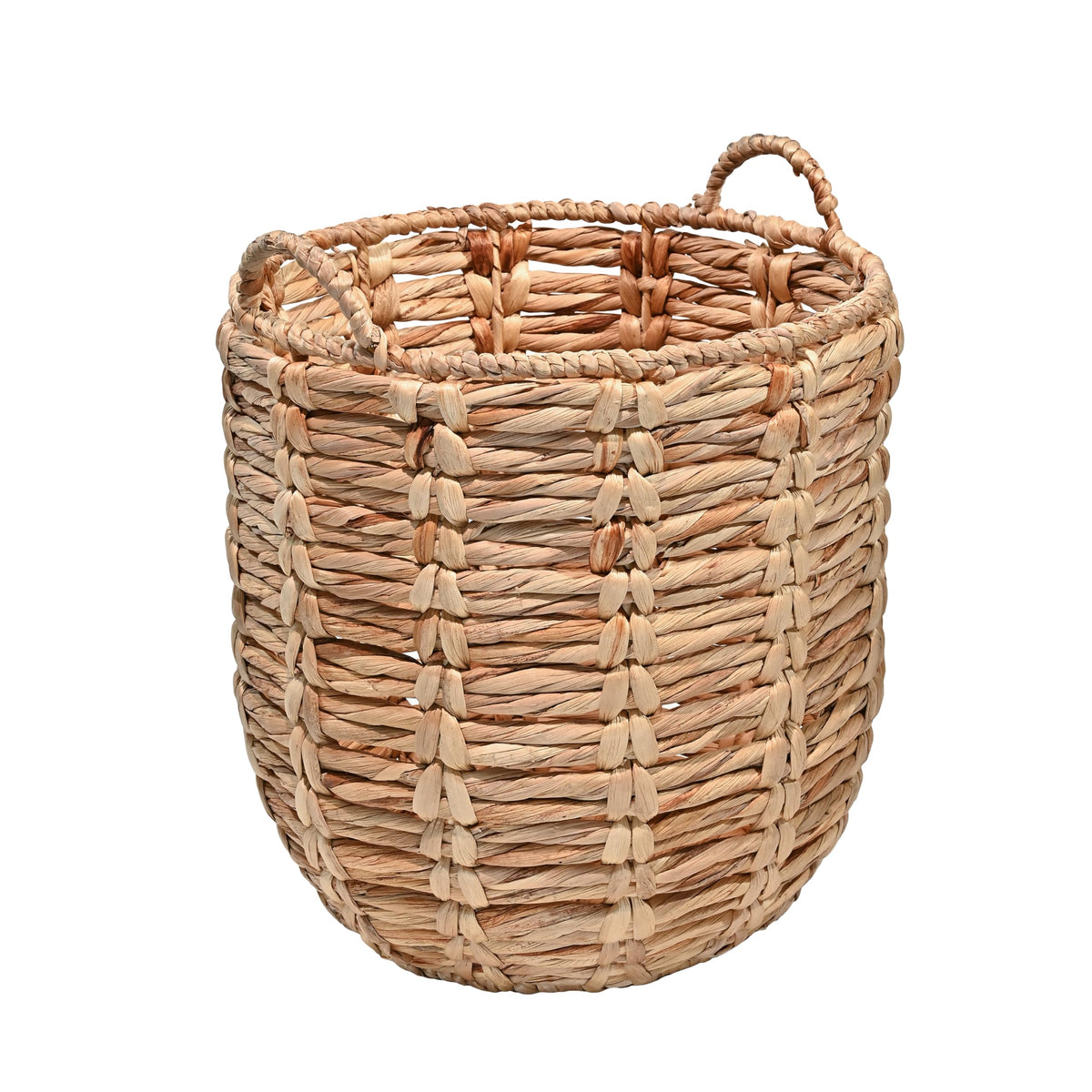 happimess laurel bohemian basket with handles for easy living room storage