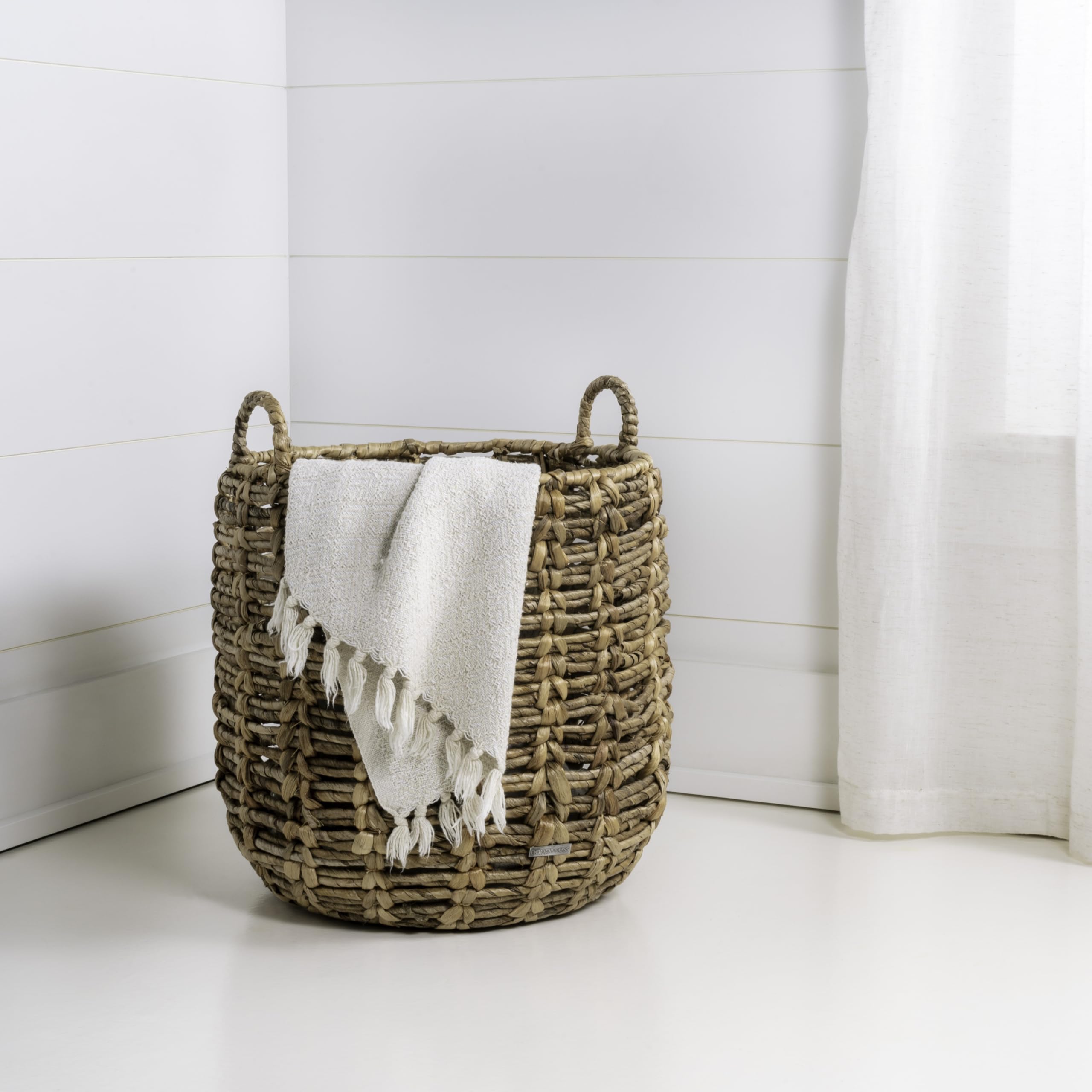 happimess laurel seagrass container basket enhances cozy corners