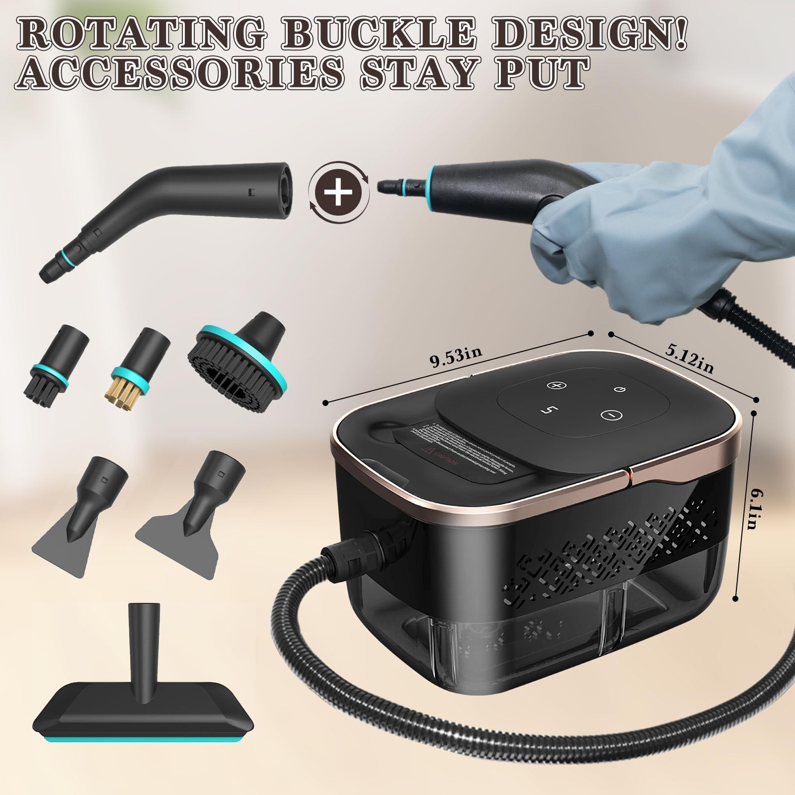 Happudeok steam cleaner for multi-surface cleaning at home