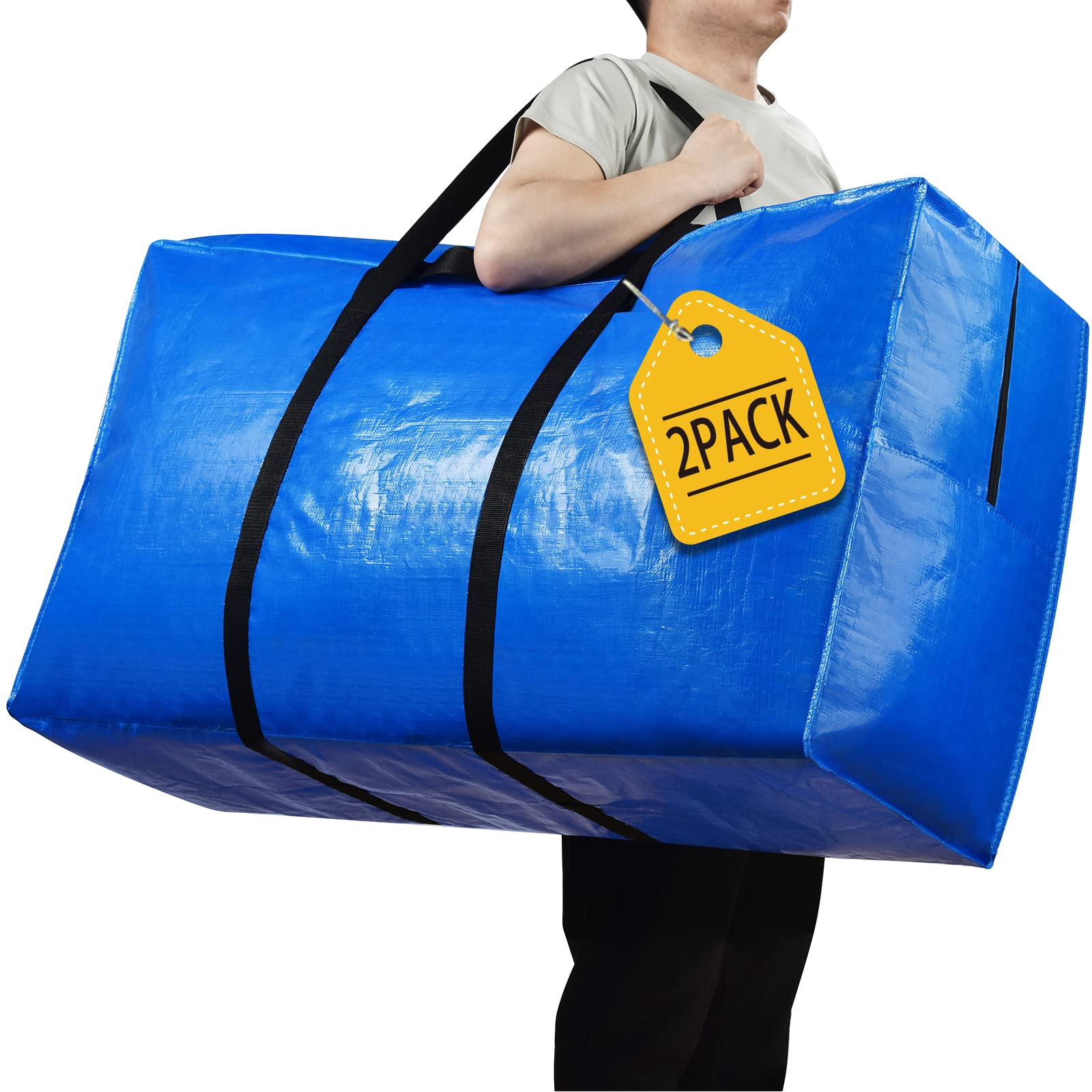 Happy Cheers 57-gallon storage bag opening for easy loading of bulky items.
