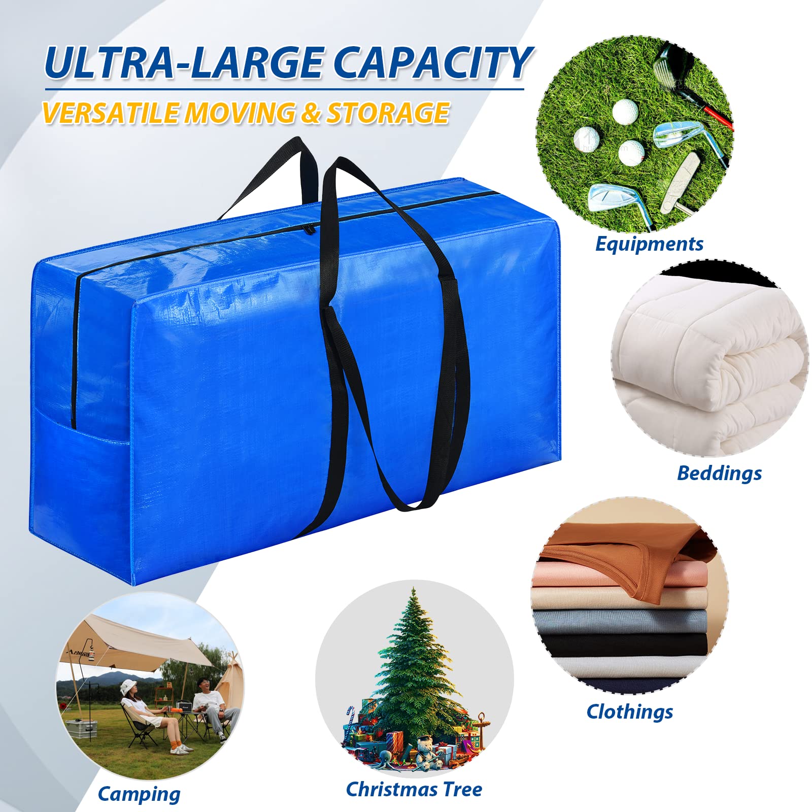 Happy Cheers large bag fits clothes, bedding, and blankets efficiently.