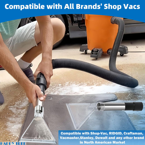 Happy Tree universal fit 1-7/8 inch adapter ideal for mid-size vacuums with easy attachment.