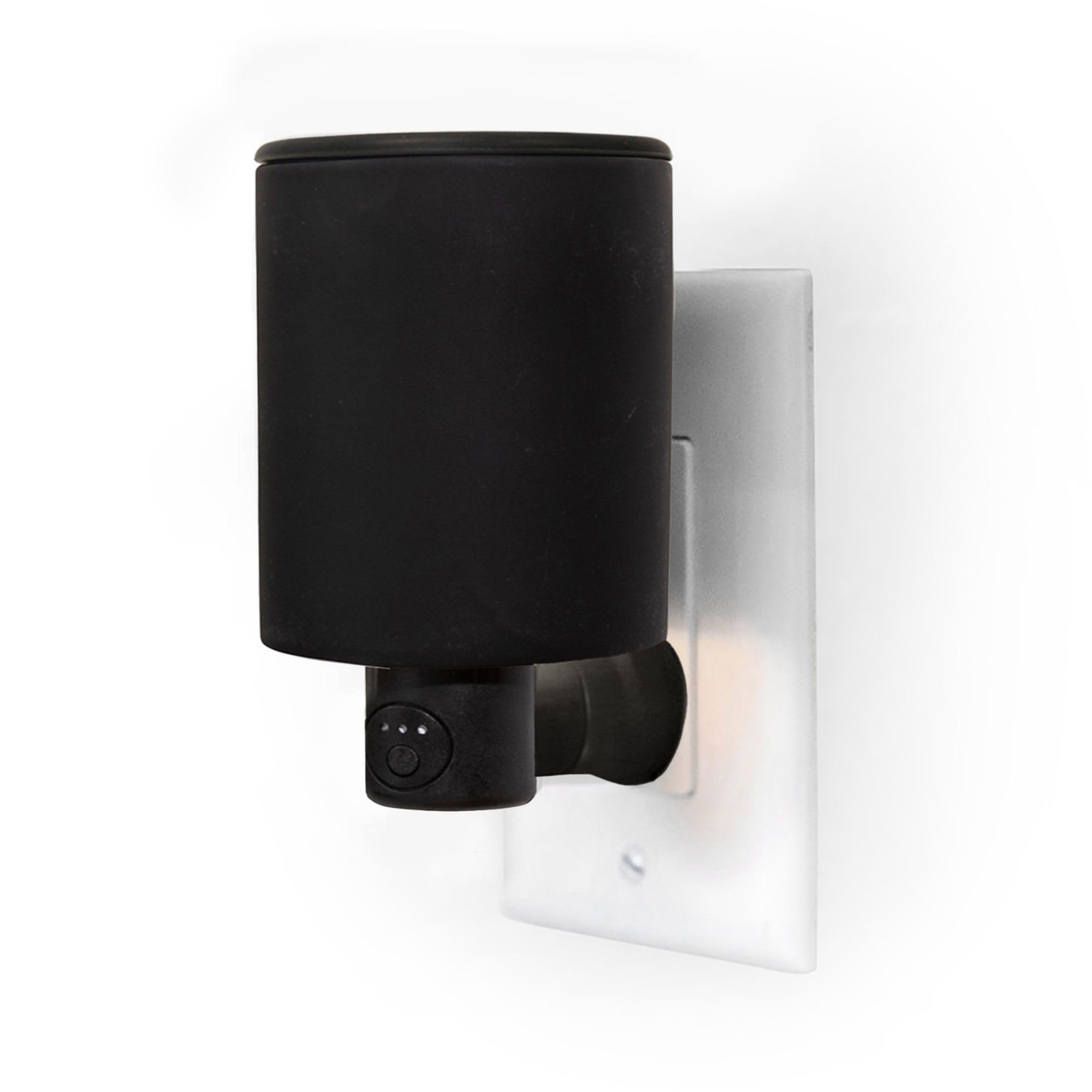 Happy Wax Black Outlet Timer Warmer with compact ceramic design for small spaces