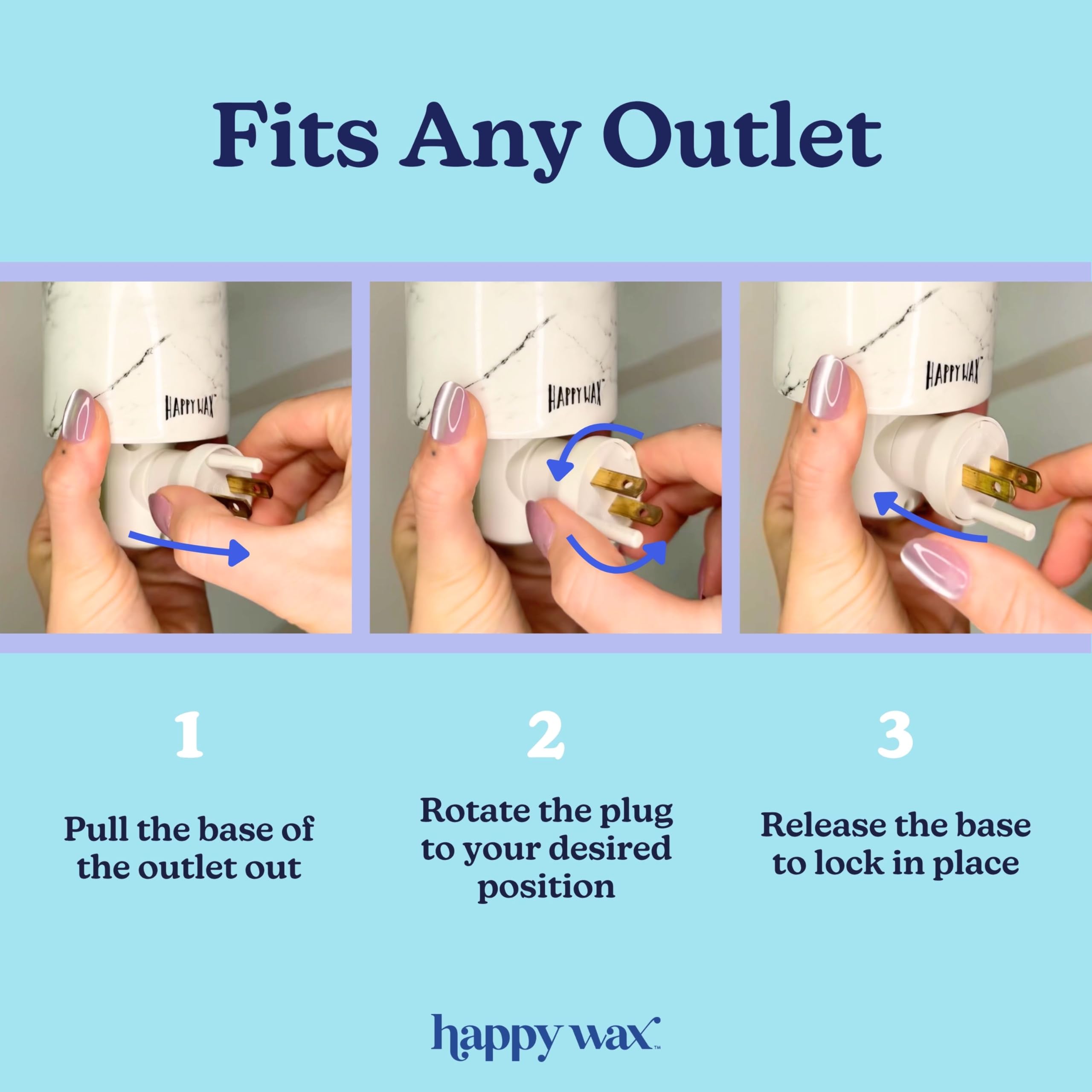 Happy Wax flame-free wax warmer provides safe, aroma-rich ambience