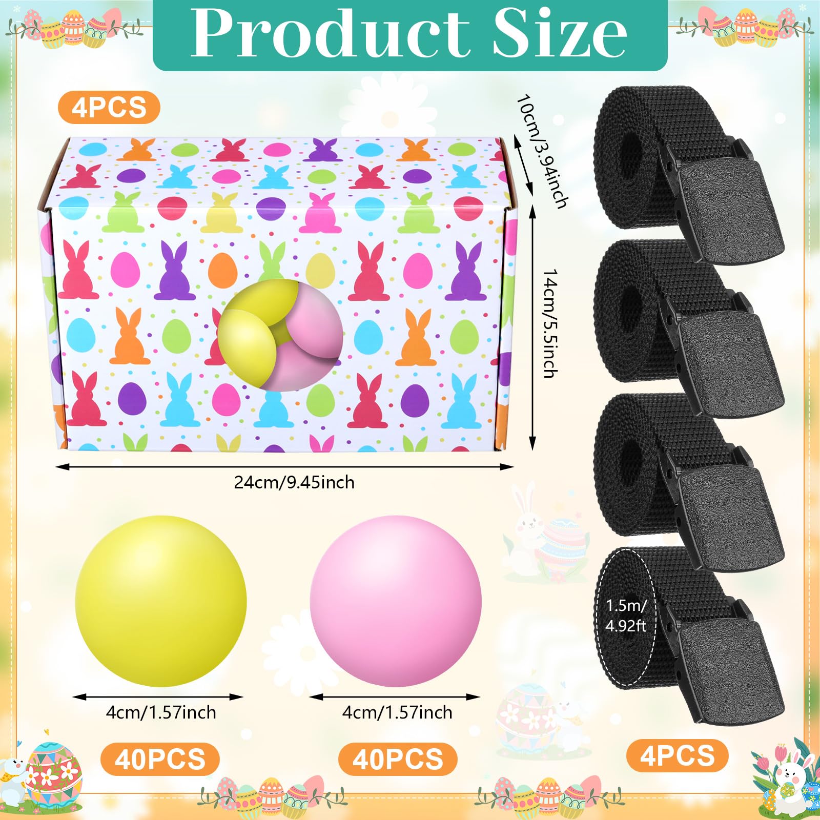 HappyAlley Easter belt adjustable length showing easy-fit for adults.