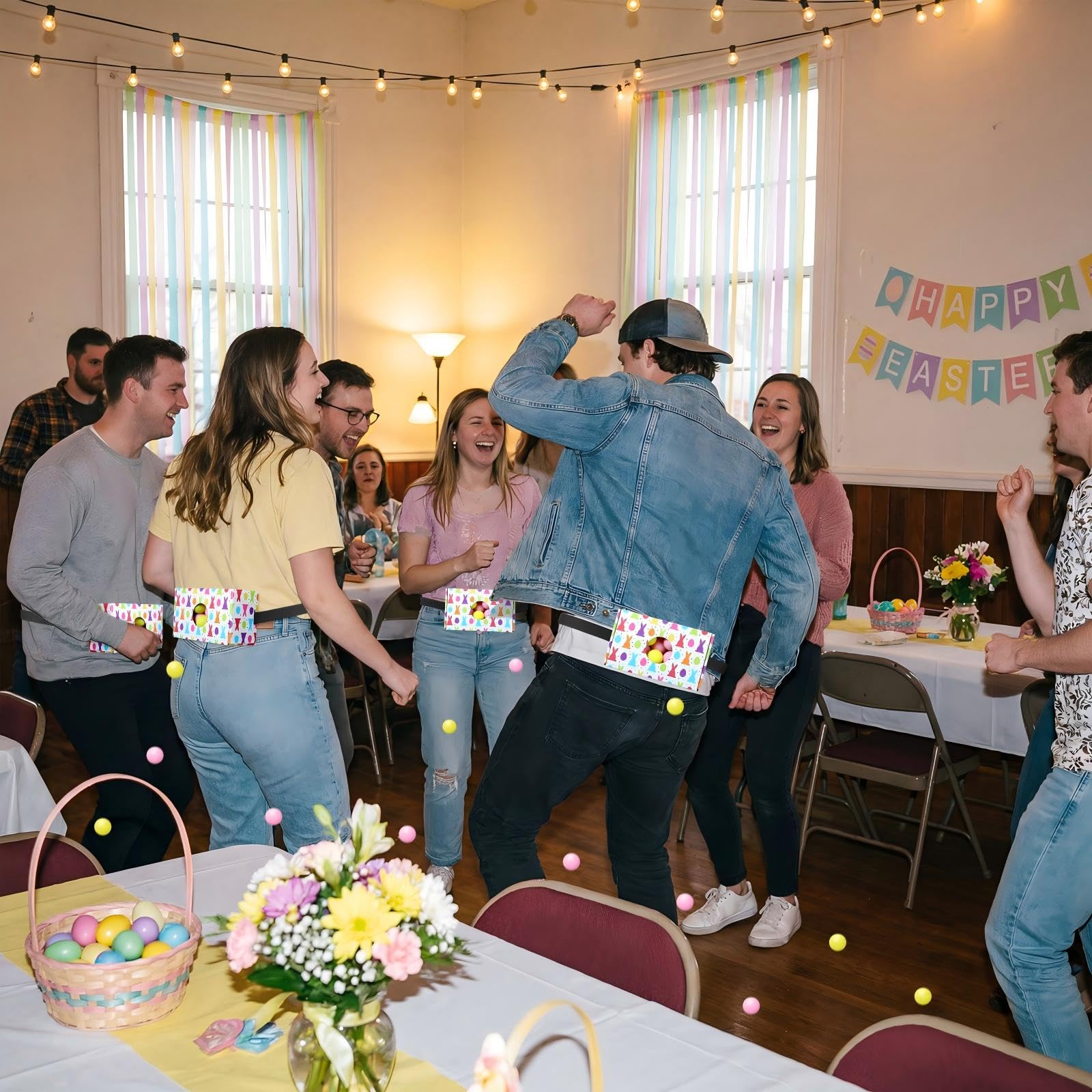 HappyAlley Easter theme box design adds festive decor.