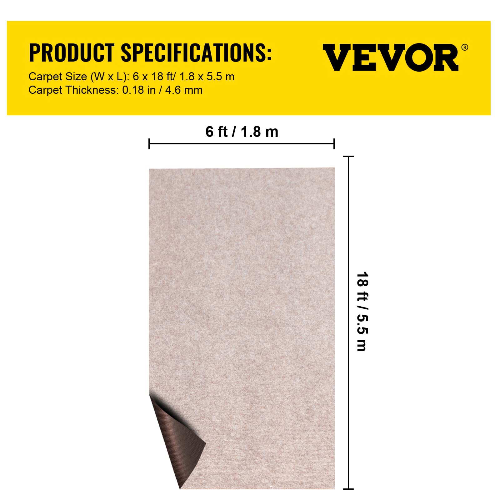 Happybuy 108 sq ft coverage helps cover large spaces efficiently.