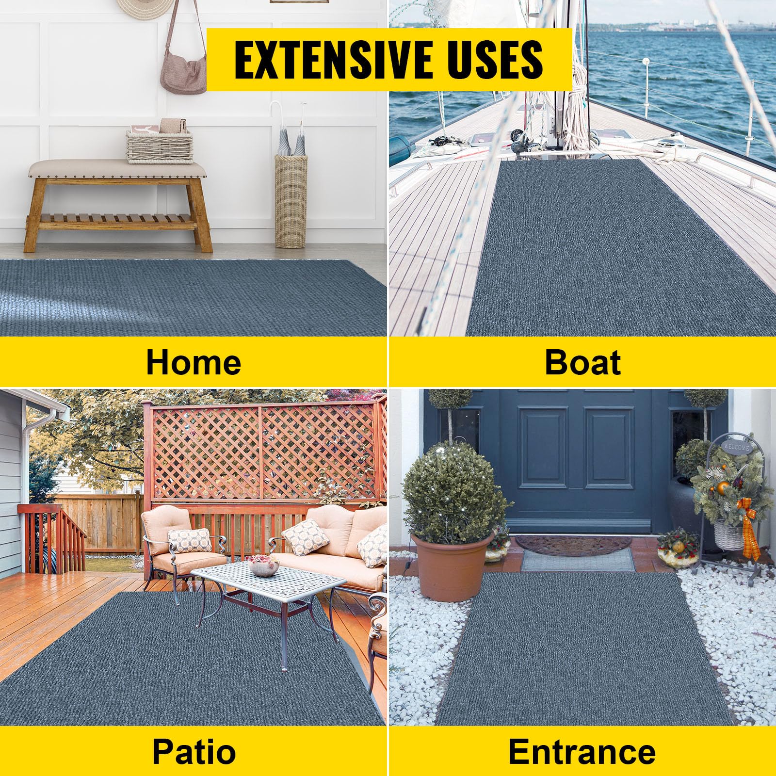 Happybuy 0.18 inch thickness offers a soft feel underfoot