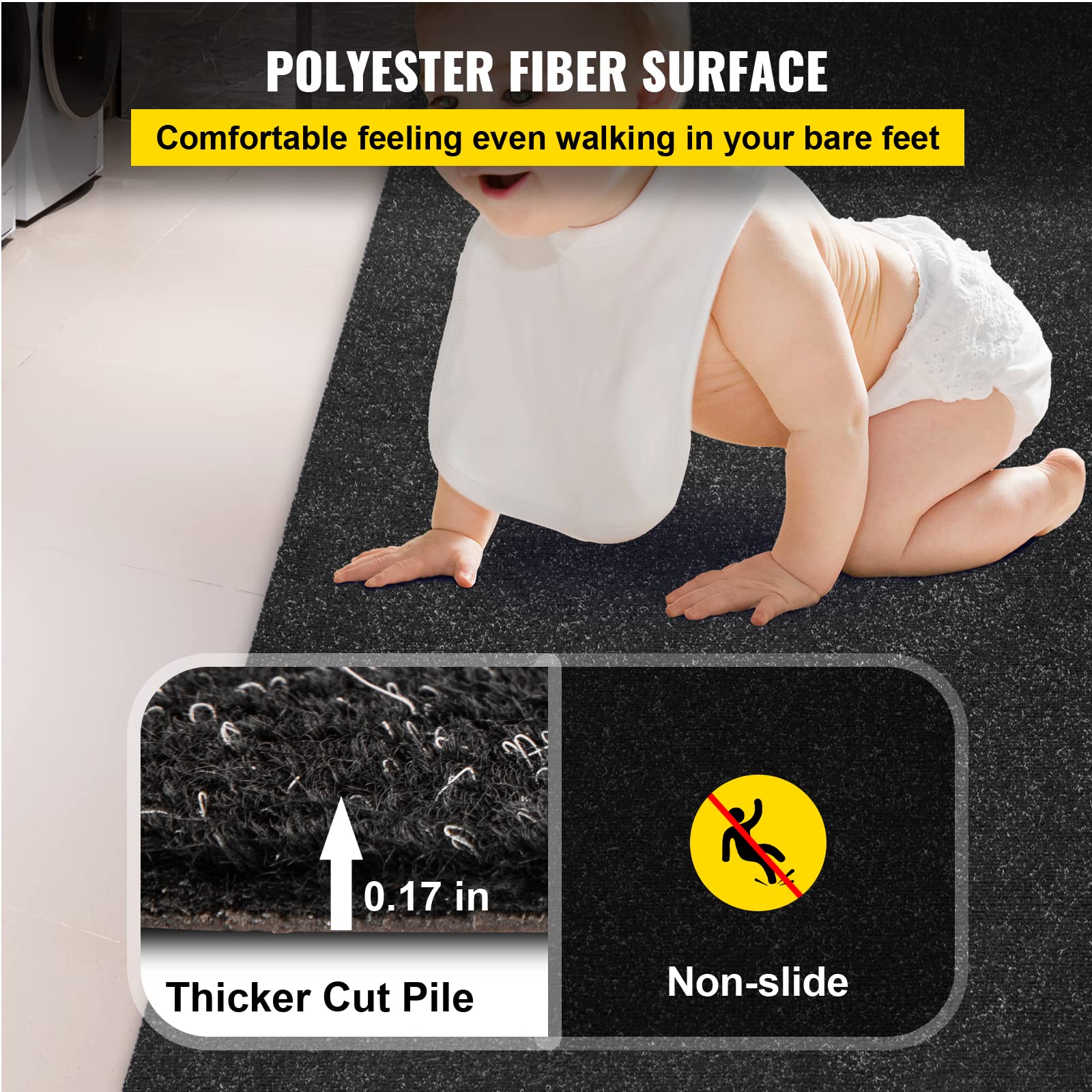 Happybuy marine carpet with waterproof backing protects cabin floors from spills.
