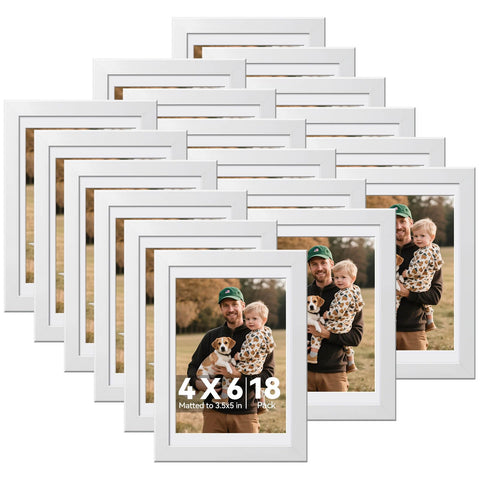 HappyHapi 4x6 collage frames for wall-mount display to organize memories.