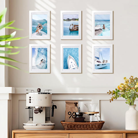 HappyHapi classic white frame design complements any photo or certificate display.