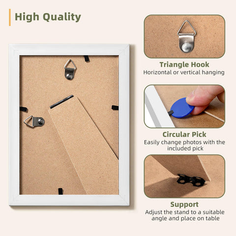 HappyHapi engineered wood frame with durable construction and clean white finish.