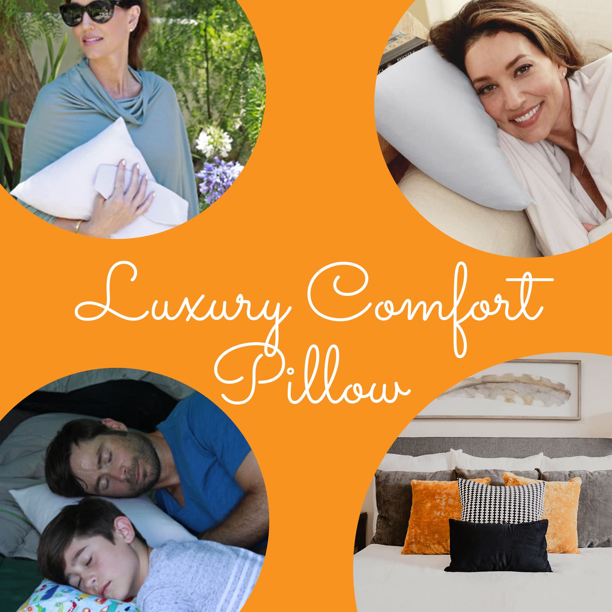 Happyluxe Odyssey pillow in compact carry bag shows easy packing for trips.