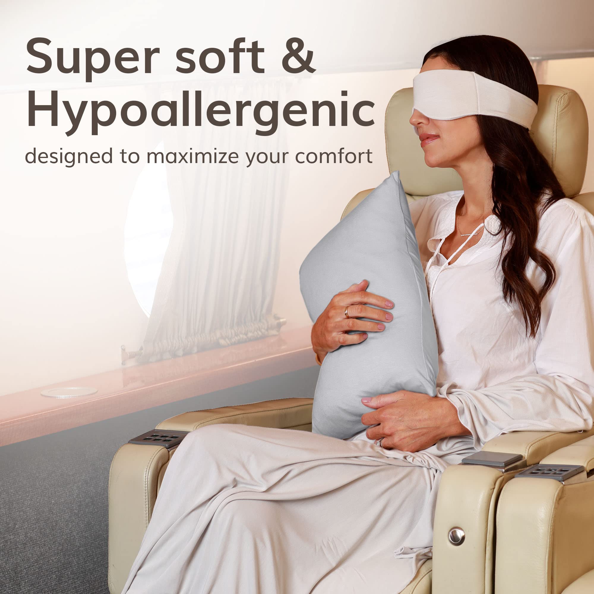 Happyluxe Odyssey pillow ideal for long flights camping or quick naps.