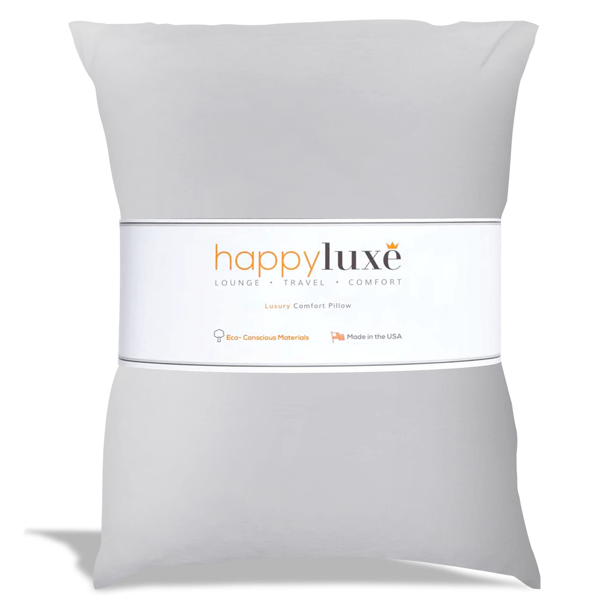 Happyluxe Odyssey travel pillow soft fabric close-up for plush flight comfort.