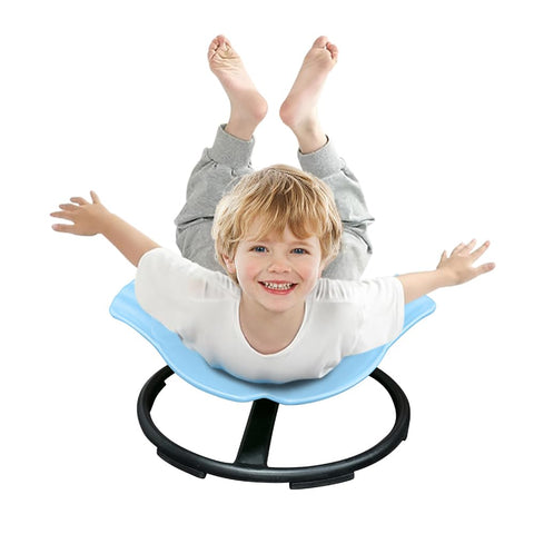 HAPPYMATY autism kids swivel chair in sky blue for active play