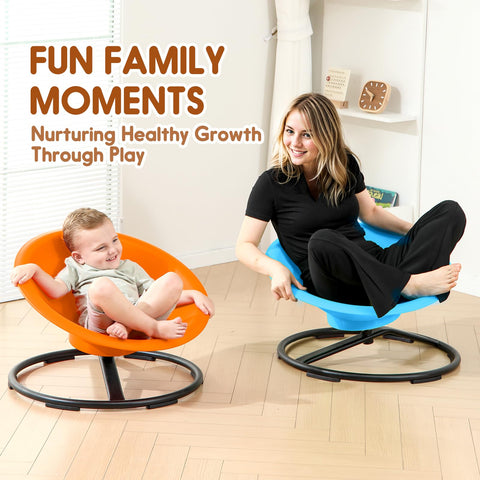 HAPPYMATY spinning chair side view demonstrates compact footprint for classrooms and desks.