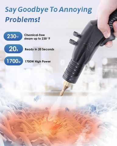 Hapyvergo high power steam in action to tackle greasy grout.