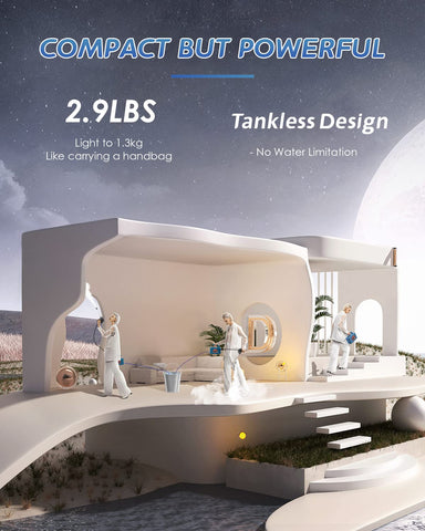 Hapyvergo steam cleaner tackles bathroom surfaces and mineral deposits with robust steam