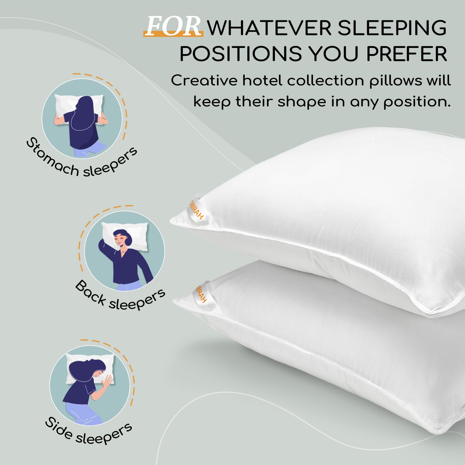 HARBOREST plush fill delivers fluffy loft and solid support.