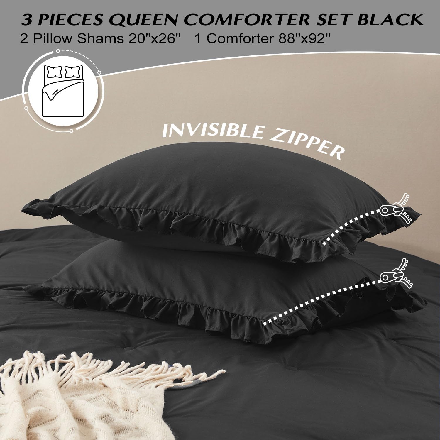 HARBOREST easy-care bedding dries quickly with low-heat tumble dry.