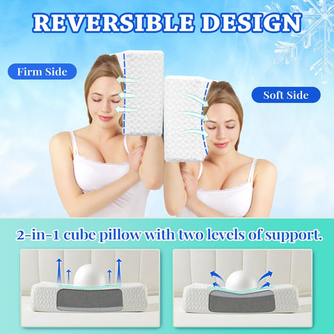 HARBOREST reversible foam sides show different softness for temperature-based comfort.