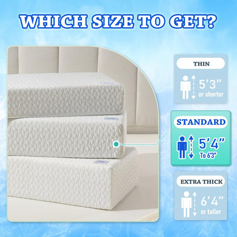HARBOREST memory foam side with reversible firmness for customizable support.