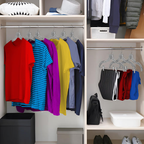 HardW durable ABS plastic resists bending for long-lasting closet use.