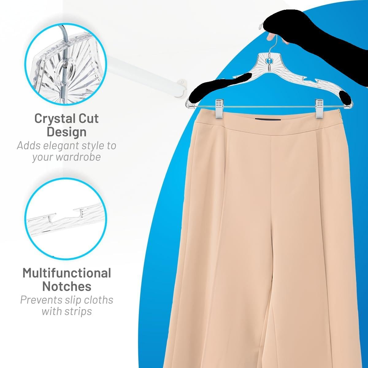 HardW lightweight set helps maximize closet space.