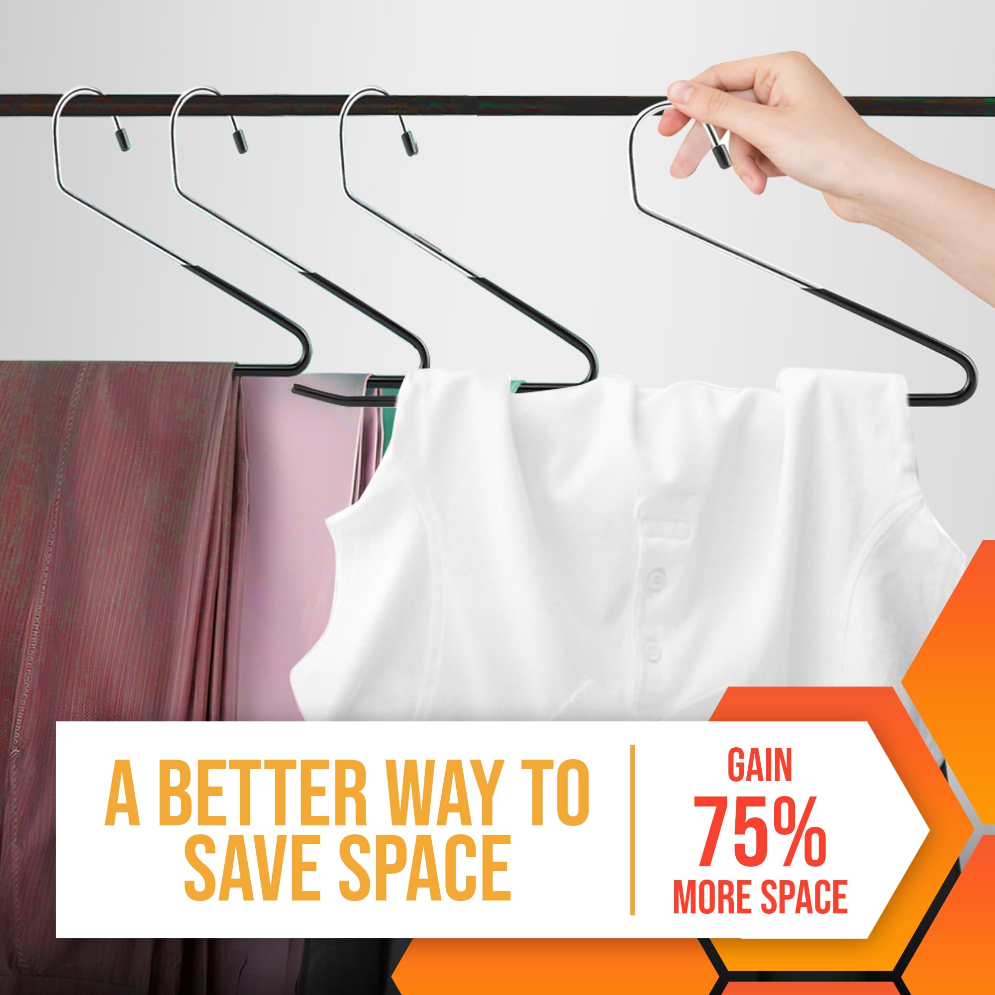 HARDW 20-pack pants hangers fit compact closets and reduce clutter