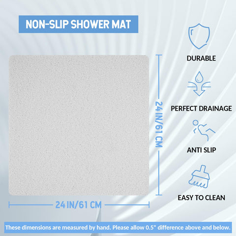 Hargiis anti-slip shower mat with textured surface for gentle foot massage.