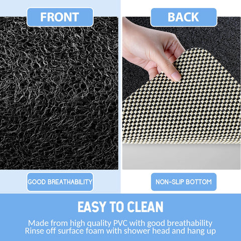 Hargiis bath mat cut-to-size capability for custom fit
