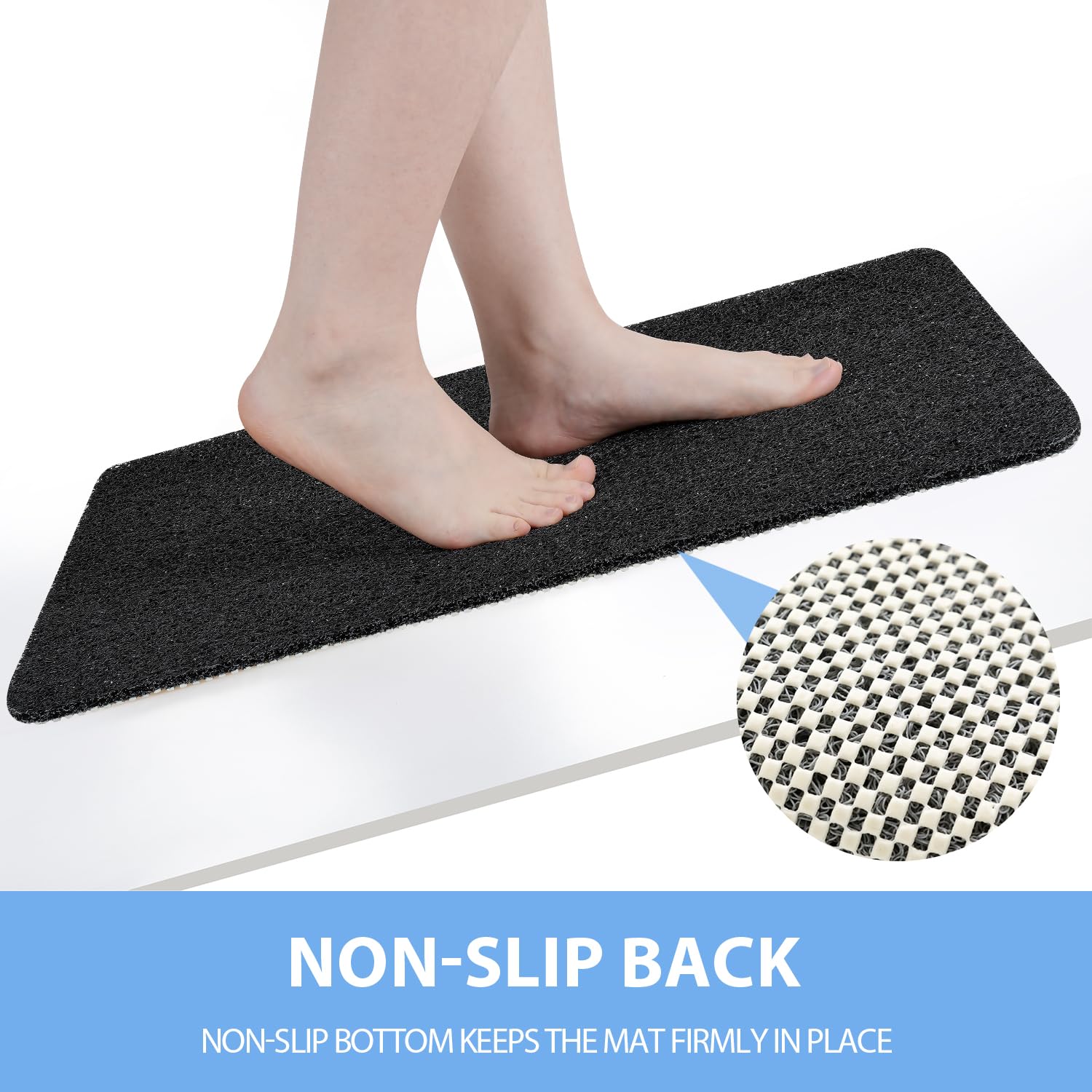 Hargiis bath mat surface texture provides foot massage