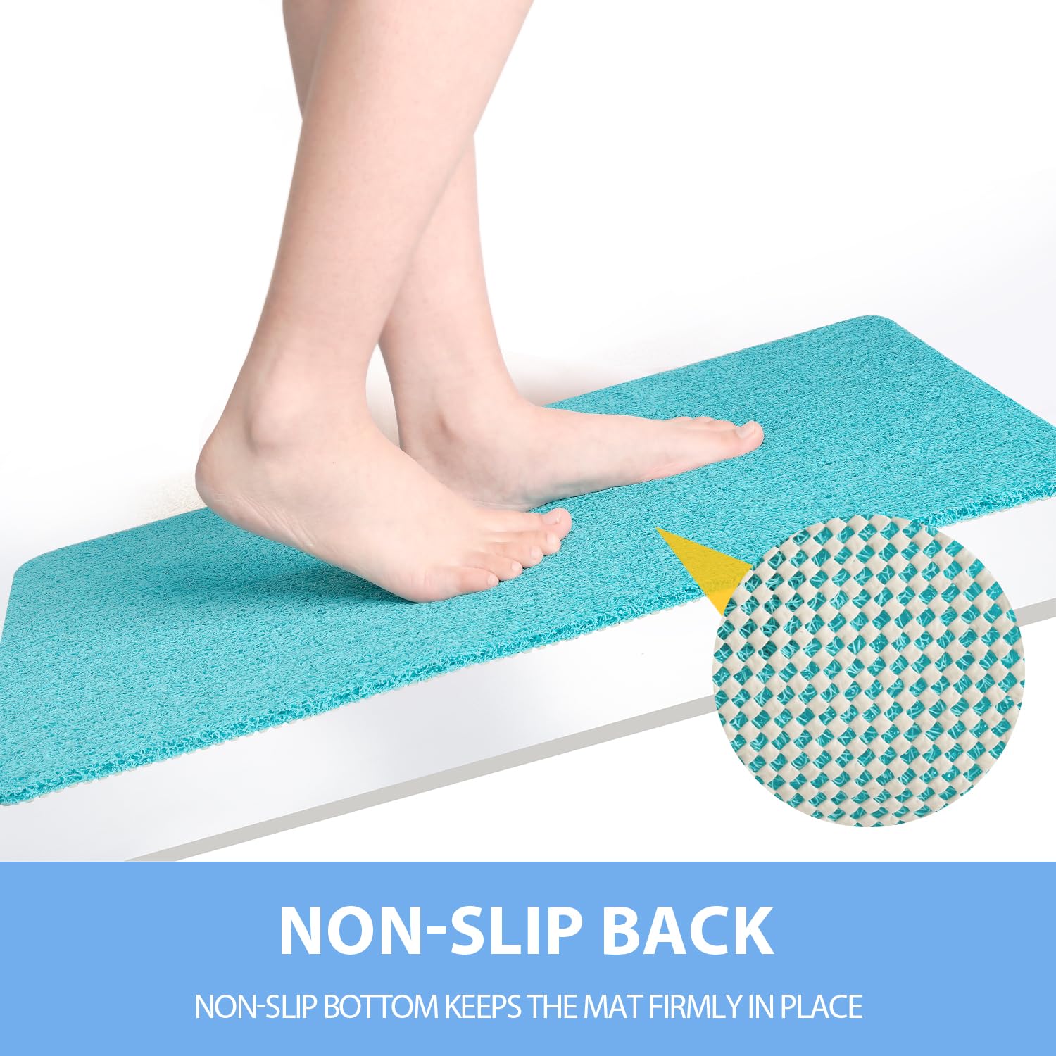 Hargiis foot massage bath mat helps exfoliate dead skin on heels.