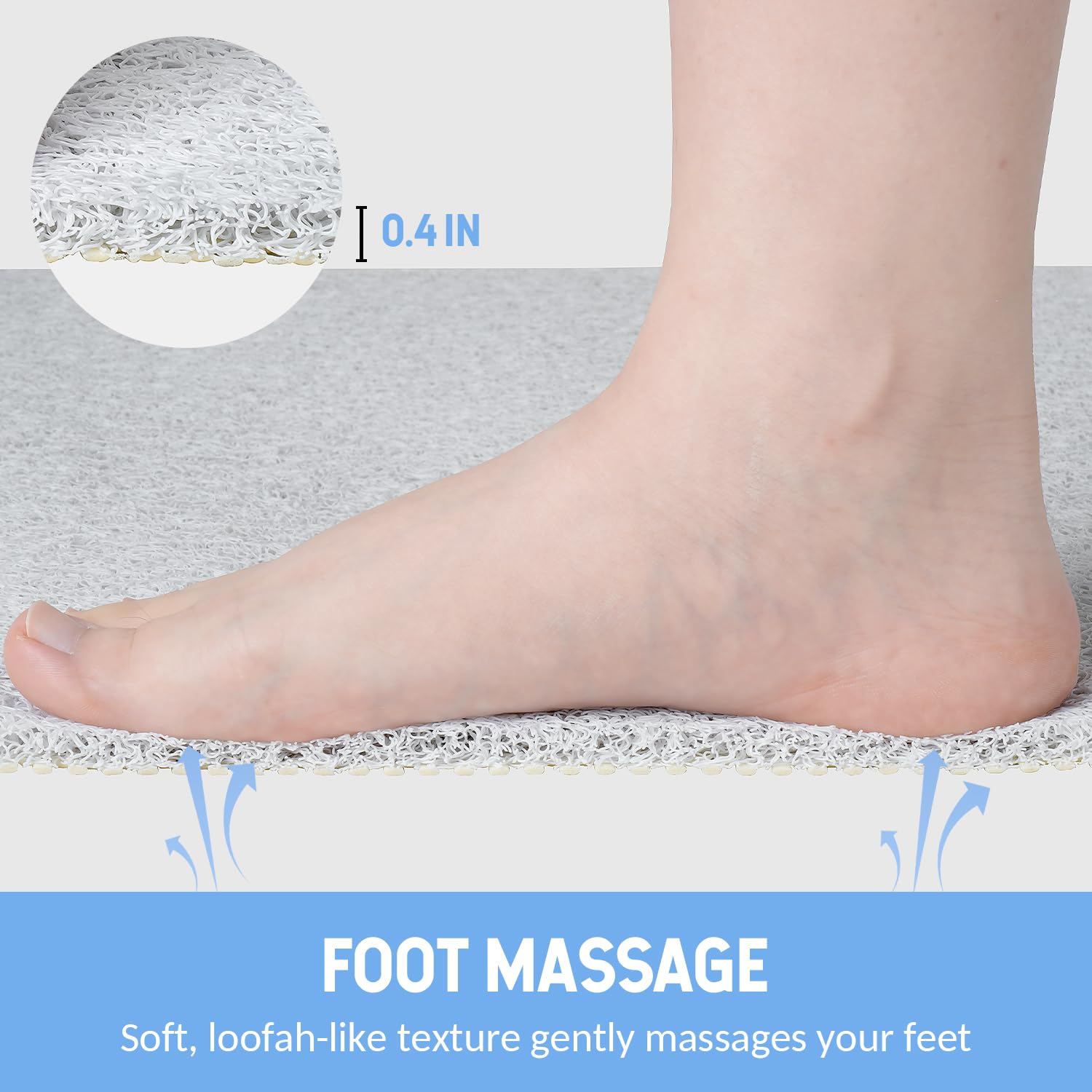 Hargiis non-slip bath mat cut-to-size feature for custom fit