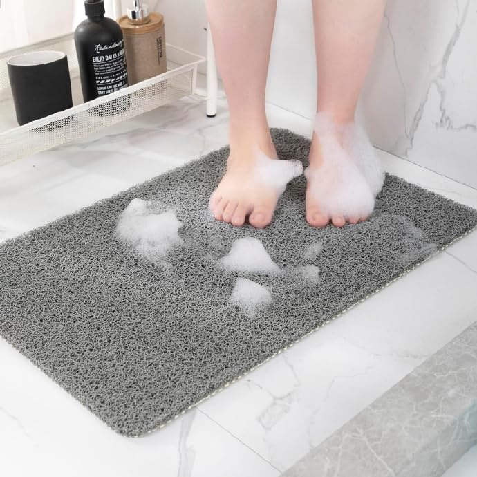 Hargiis non-slip bathtub mat full view enhances bathroom safety and comfort.