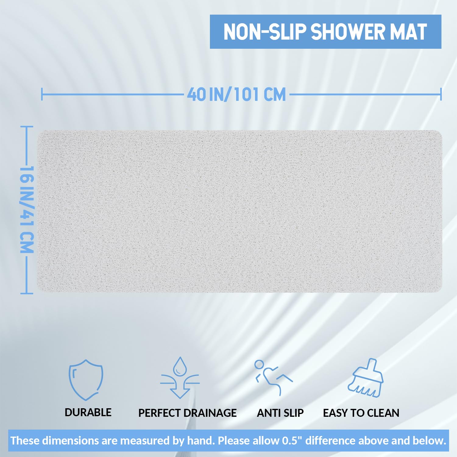 Hargiis bath mat texture close-up illustrating foot massage surface