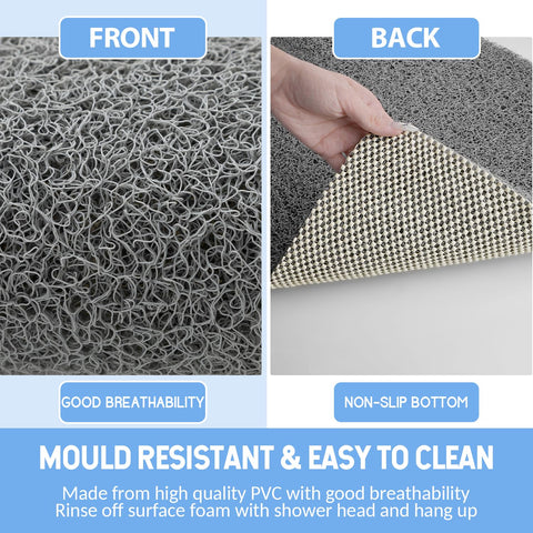 Hargiis quick-dry bathtub mat demonstrates fast drying after use.