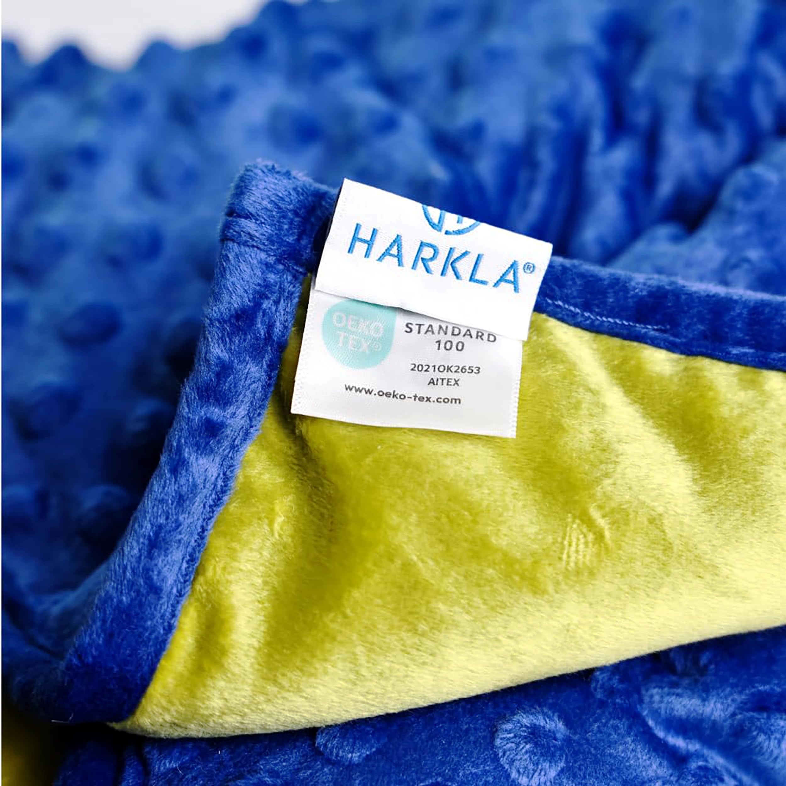 Harkla Lap Pad stitching detail demonstrates durable construction for daily use.