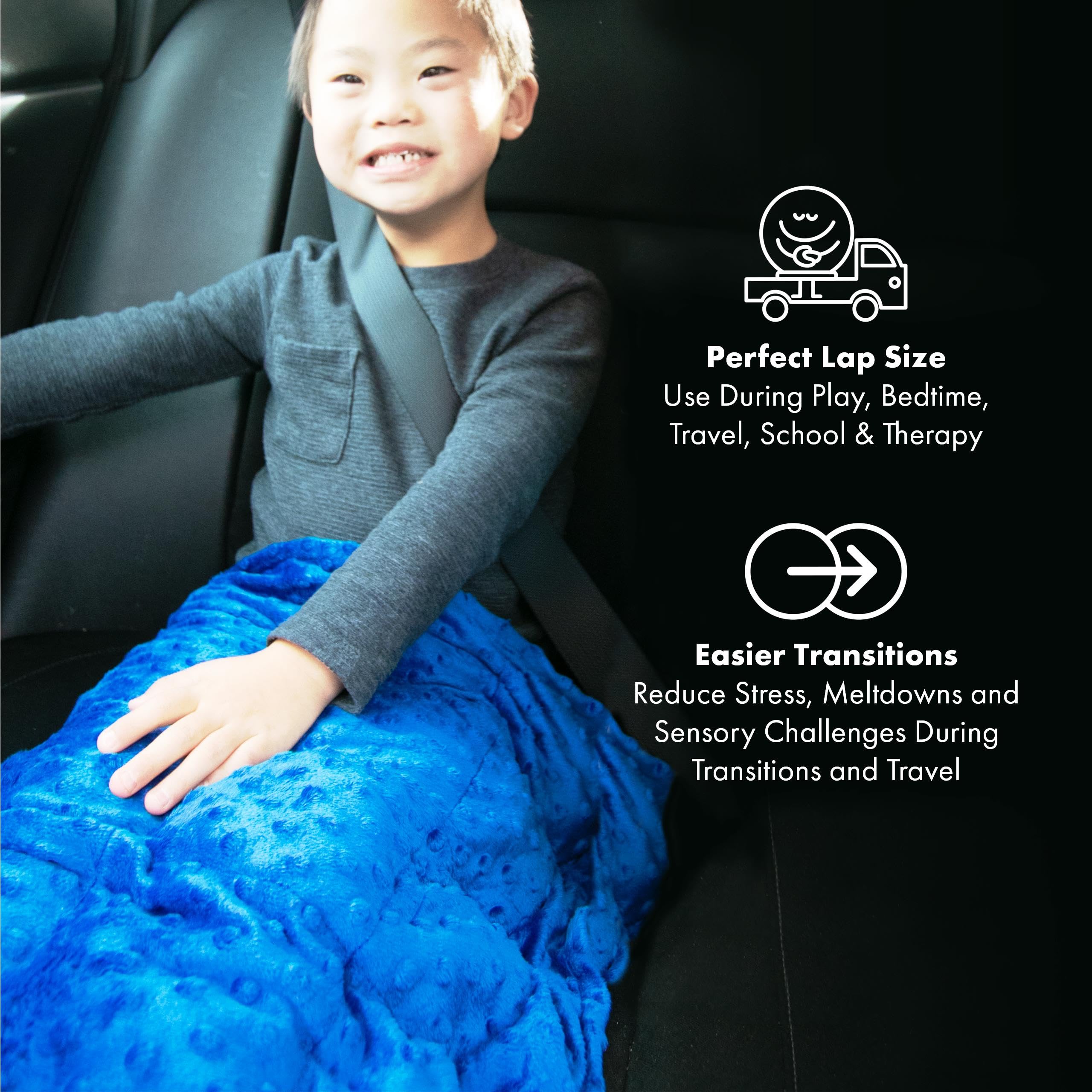 Harkla Lap Pad soft mink-like fabric invites gentle sensory exploration.