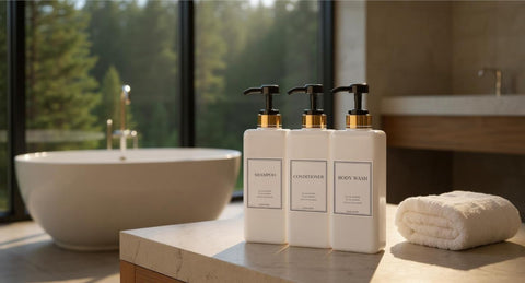 Harra Home gift-ready bathroom accessory set for housewarmings and new homes.