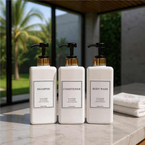 Harra Home modern bathroom aesthetic complements contemporary and farmhouse decors.