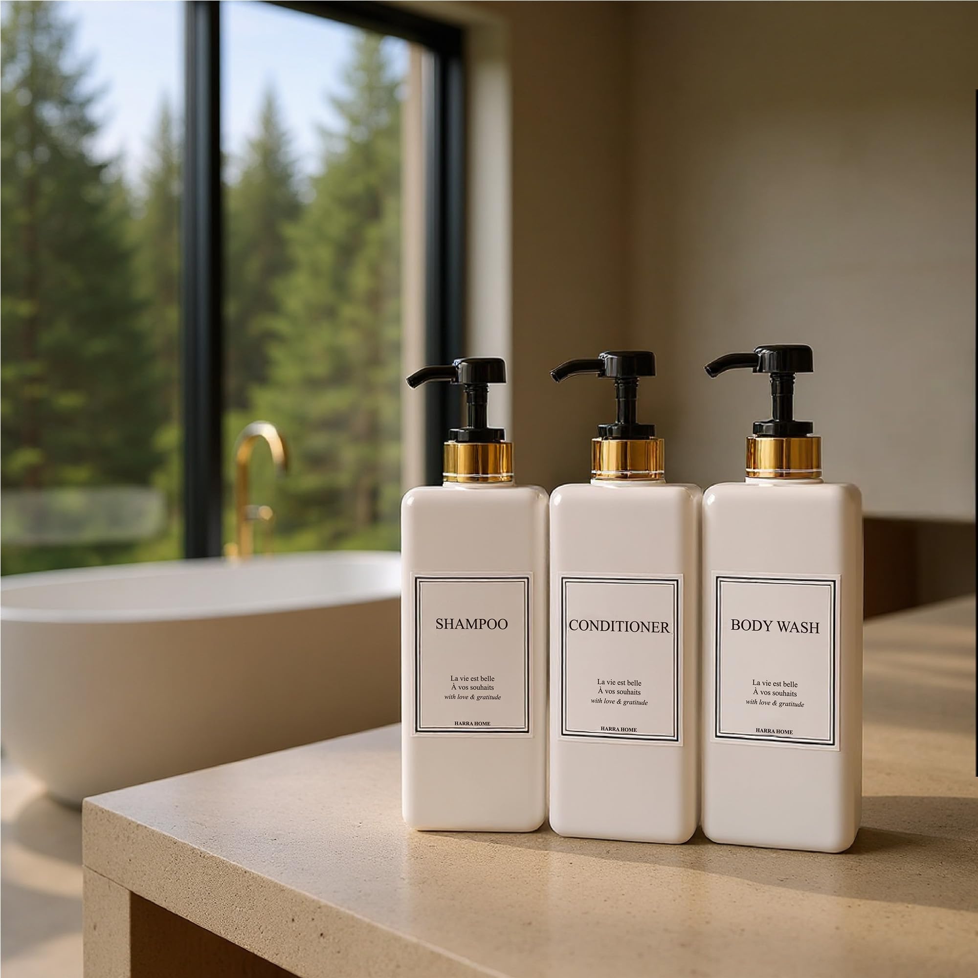 Harra Home waterproof labels included for quick content identification and tidy shelves.