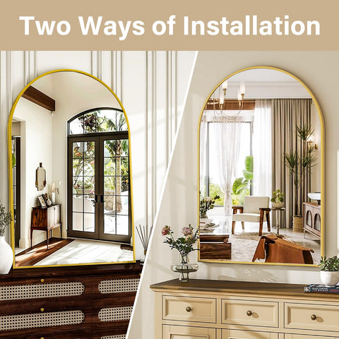 HARRITPURE easy-hang wall-mirror enables versatile orientation.